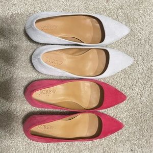 J. Crew Factory suede kitten heels x 2 pair